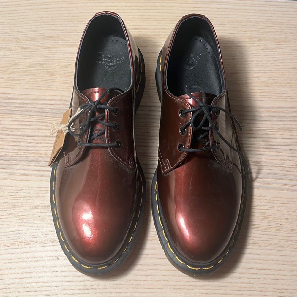 Dr. Martens Brown Ankle Boots with Classic Lace-Up Design